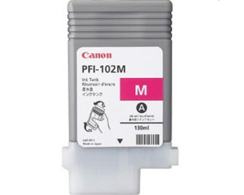 [Расходные материалы] Canon PFI-102M 0897B001 Картридж для Canon imagePROGRAF iPF605, iPF610., iPF650, iPF655, iPF710, iPF755, LP17, iPF510, Пурпурный, 130 мл.