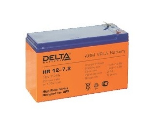 [батареи] Delta HR 12-7.2 ( 7.2 Ач, 12В) свинцово- кислотный  аккумулятор