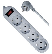 Defender Фильтр ES Lite, 1.8м, 4 розетки, серый [99487]