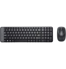 920-003169 Logitech Клавиатура + мышь Wireless Combo MK220 Black USB оригинальная заводская гравировка RU/LAT 