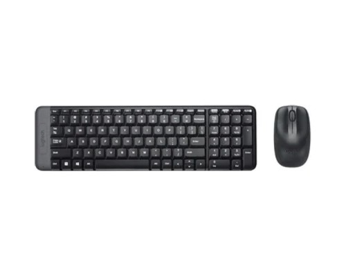 [Клавиатура] 920-003169 Logitech Клавиатура + мышь Wireless Combo MK220 Black USB оригинальная заводская гравировка RU/LAT 