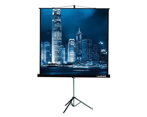 [Экраны LUMIEN] Lumien Master View LMV-100105 Экран на треноге 244x244 см Matte White FiberGlass черн. кайма по периметру, устойчивый штатив 1:1
