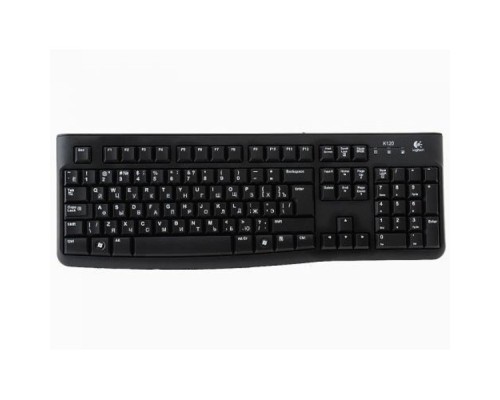 [Клавиатура] 920-002522 Logitech Клавиатура K120 Black USB оригинальная заводская гравировка RU/LAT