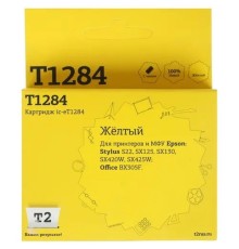 T2 C13T12844010 Картридж (IC-ET1284) для  EPSON Stylus S22/SX125/SX130/SX420W/Office BX305F желтый с чипом