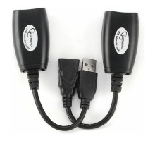 Gembird UAE-30M USB 2.0 кабель удлинительный AM/AF/RJ45Fx2  по витой паре