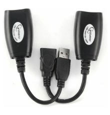 Gembird UAE-30M USB 2.0 кабель удлинительный AM/AF/RJ45Fx2  по витой паре
