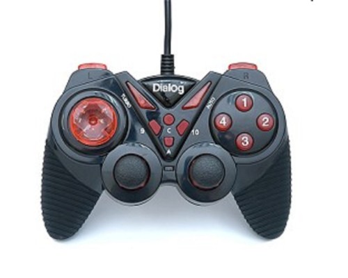 [Геймпад] Dialog Action GP-A13, черно-красный {Геймпад, вибрация, 12 кнопок, USB}