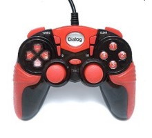 Dialog Action GP-A15, черно-красный {Геймпад, вибрация, 12 кнопок, USB} 