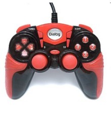 Dialog Action GP-A15, черно-красный {Геймпад, вибрация, 12 кнопок, USB} 