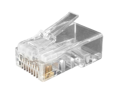 [Монтажное оборудование] Hyperline PLUG-8P8C-U-C6 Разъем RJ-45(8P8C) под витую пару, категория 6 (50 µ