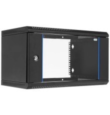 ЦМО Шкаф телекоммуникационный настенный разборный 6U (600х350) дверь стекло, цвет черный (ШРН-Э-6.350-9005) (1 коробка)