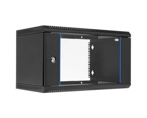 [Монтажное оборудование] ЦМО Шкаф телекоммуникационный настенный разборный 6U (600х350) дверь стекло, цвет черный (ШРН-Э-6.350-9005) (1 коробка)