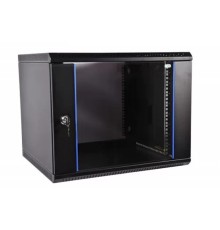 ЦМО Шкаф телекоммуникационный настенный разборный 6U (600х520) дверь стекло,цвет черный (ШРН-Э-6.500-9005)
