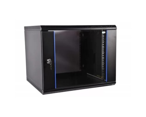 [Монтажное оборудование] ЦМО Шкаф телекоммуникационный настенный разборный 6U (600х520) дверь стекло,цвет черный (ШРН-Э-6.500-9005)