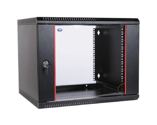 [Монтажное оборудование] ЦМО Шкаф телекоммуникационный настенный разборный 6U (600х650) дверь стекло,цвет черный (ШРН-Э-6.650-9005) (1 коробка)