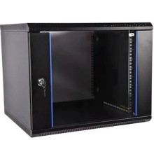 ЦМО Шкаф телекоммуникационный настенный разборный 9U (600х350) дверь стекло,цвет черный (ШРН-Э-9.350-9005)