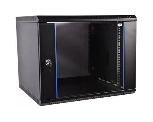 [Монтажное оборудование] ЦМО Шкаф телекоммуникационный настенный разборный 12U (600х350) дверь стекло,цвет черный (ШРН-Э-12.350-9005) (1 коробка)