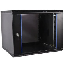 ЦМО Шкаф телекоммуникационный настенный разборный 12U (600х520) дверь стекло,цвет черный (ШРН-Э-12.500-9005) (1 коробка)