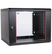ЦМО Шкаф телекоммуникационный настенный разборный 15U (600х350) дверь стекло,цвет черный (ШРН-Э-15.350-9005) (1коробка)