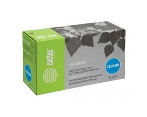 [расходные материалы] CE250X_CACTUS Картридж (CS-CE250X) для LaserJet CM3530/CM3530FS/CP3520/CP3525/CP3525DN/CP3525N/CP3525X,  (Восстан)