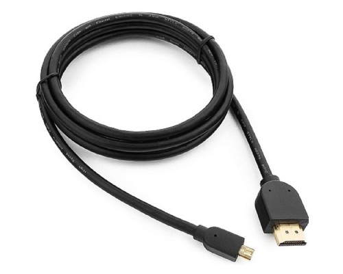 [кабели] Кабель HDMI-microHDMI Cablexpert CC-HDMID-6, 19M/19M, v2.0, медь, позол.разъемы, экран, 1.8м, черный, пакет