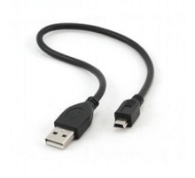 Gembird CCP-USB2-AM5P-1 USB 2.0 кабель PRO для соед. 0,3м AM/miniBM  позол.конт., черный 