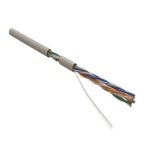 Hyperline UUTP4-C5E-S24-IN-PVC-GY-305 (305 м) Кабель витая пара, неэкранированная U/­UTP, категория 5e, 4 пары (24 AWG), одножильный (solid), PVC, -20°C – +75°C, серый компонентная