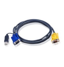 ATEN 2L-5202UP Шнур, монитор+клавиатура+мышь Intelligent CABLE HD15M/USBAM 1.8M
