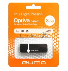 Флэш Диск QUMO 8GB Optiva 02 Black QM8GUD-OP2-black