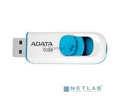 Флеш диск AData 16Gb C008 AC008-16G-RWE USB2.0 белый