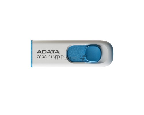 Флеш диск AData 16Gb C008 AC008-16G-RWE USB2.0 белый