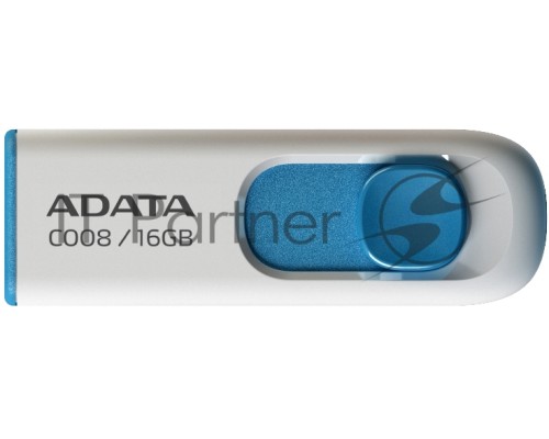 Флеш диск AData 16Gb C008 AC008-16G-RWE USB2.0 белый