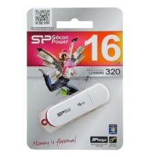 Флеш диск Silicon Power 16Gb LuxMini 320 SP016GBUF2320V1W USB2.0 белый