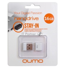 Флэш Диск QUMO 16GB NANO QM16GUD-NANO-W White
