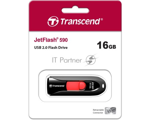 Флеш диск Transcend 16Gb Jetflash 590 TS16GJF590K USB2.0 черный