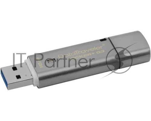 Флеш Диск 16GB Kingston DataTraveler Locker+ G3 256bit Encryption, USB 3.0, металлик