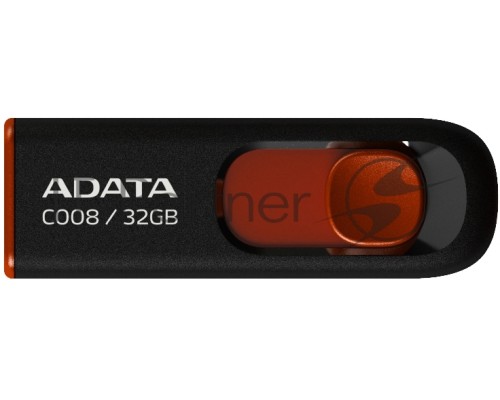 Флеш диск ADATA Flash Drive 32Gb С008 AC008-32G-RKD {USB2.0, Black-Red}
