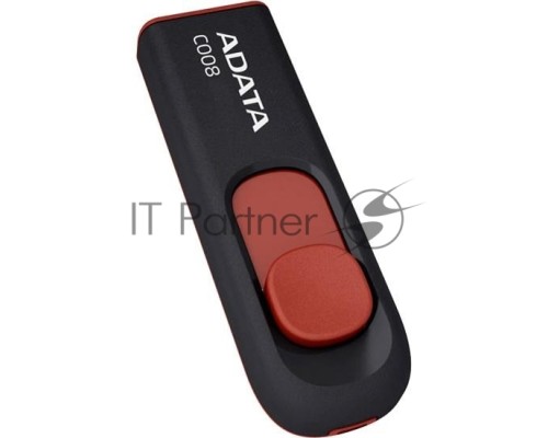 Флеш диск ADATA Flash Drive 32Gb С008 AC008-32G-RKD {USB2.0, Black-Red}
