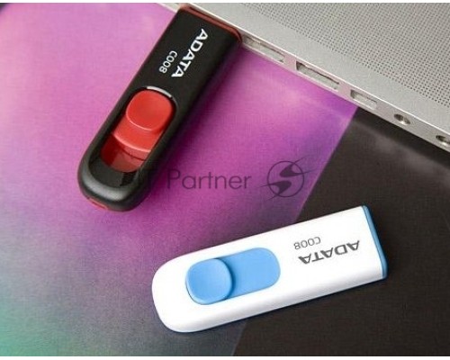 Флеш диск ADATA Flash Drive 32Gb С008 AC008-32G-RKD {USB2.0, Black-Red}