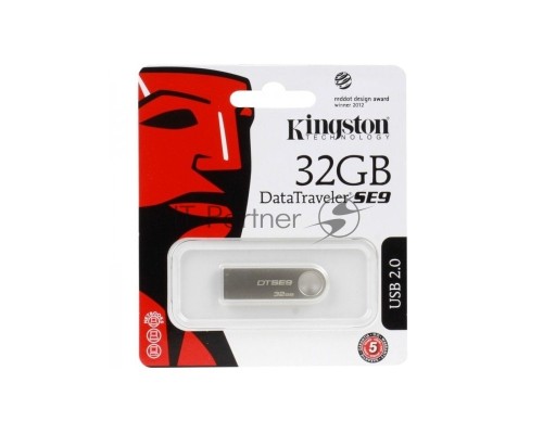 Флеш Диск Kingston 32Gb DataTraveler DTSE9H/32GB USB2.0 серебристый