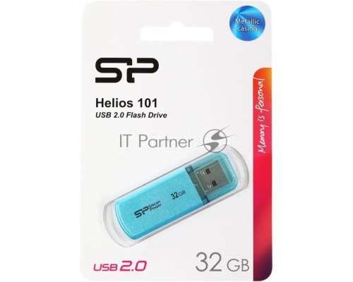 Флеш диск Silicon Power 32Gb Helios 101 SP032GBUF2101V1B USB2.0 синий Флеш диск Silicon Power 32Gb Helios 101 SP032GBUF2101V1B USB2.0 синий