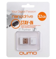 Флэш Диск USB 2.0 QUMO 32GB NANO QM32GUD-NANO-W White