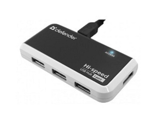 [Контроллер] DEFENDER USB QUADRO INFIX USB 2.0, 4 порта, [83504]