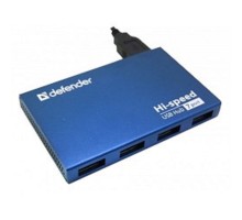 DEFENDER USB (QUADRO) SEPTIMA SLIM USB 2.0, 7 порта, (с адап. 2А) 
