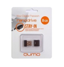 USB 2.0 QUMO 8GB NANO [QM8GUD-NANO-B] Black