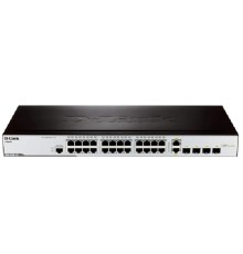 D-Link DES-3200-28/C1A Управляемый L2 коммутатор с 24 портами 10/100Base-TX, 2 портами 100/1000Base-X SFP и 2 комбо-портами 100/1000Base-T/SFP