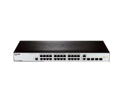 [Сетевое оборудование] D-Link DES-3200-28/C1A Управляемый L2 коммутатор с 24 портами 10/100Base-TX, 2 портами 100/1000Base-X SFP и 2 комбо-портами 100/1000Base-T/SFP