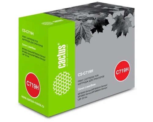 [расходные материалы] CACTUS Cartridge  CS-C719H  Картридж  для принтеров Canon LB MF5840 i-Sensys/ MF5880 i-Sensys;LBP 6300 i-Sensys/ 6650 i-Sensys, черный, 6400стр
