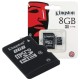 Флеш карта microSDHC 8Gb Class4 Kingston SDC4/8Gb + adapter