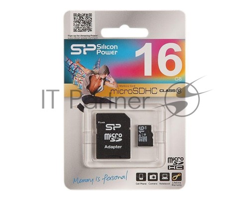 Флеш карта microSD 16Gb Class10 Silicon Power SP016GBSTH010V10 Флеш карта microSD 16Gb Class10 Silicon Power SP016GBSTH010V10